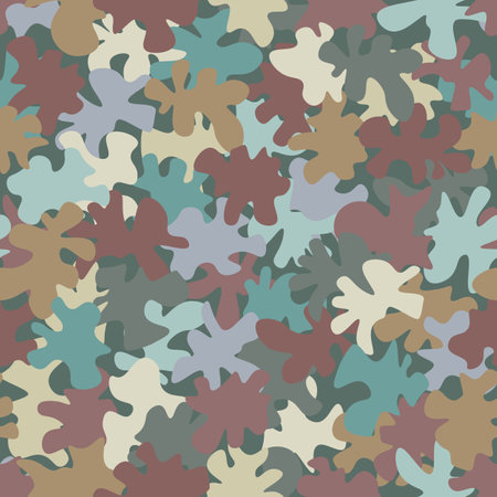 Camouflage pattern background. Classic clothing style masking camo repeat printのイラスト素材