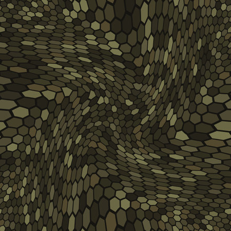 Woodland military camouflage hexagonal netting seamless pattern backgroundのイラスト素材