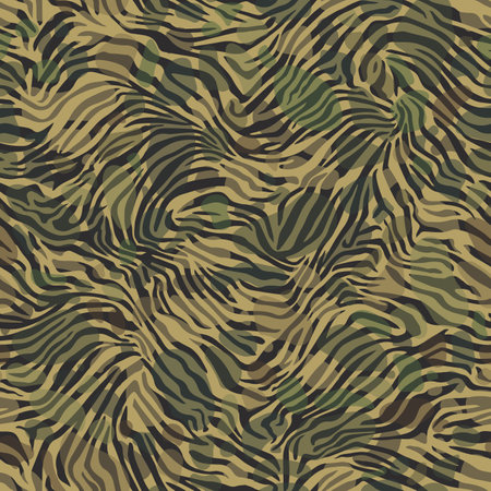 Camouflage texture for army clothing. Zebra stylish safari camo background.のイラスト素材