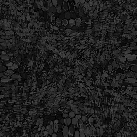 Hexagonal gray and black abstract geometric seamless pattern backgroundのイラスト素材