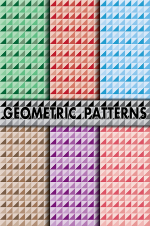 geometric vector seamless patternsのイラスト素材