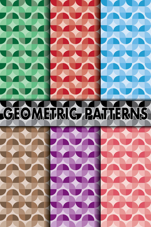 geometric vector seamless patterns