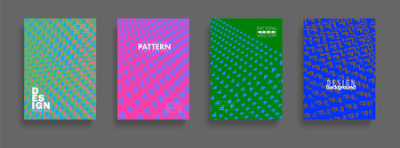 Minimal covers design. Colorful halftone gradients. Future geometric patterns. Vector template brochures, flyers, presentations, leaflet, magazine a4 sizeのイラスト素材