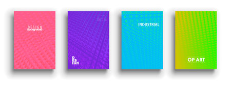 Minimal covers design. Colorful halftone gradients. Future geometric patterns. Vector template brochures, flyers, presentations, leaflet, magazine a4 sizeのイラスト素材