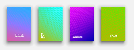 Minimal covers design. Colorful halftone gradients. Future geometric patterns. Vector template...