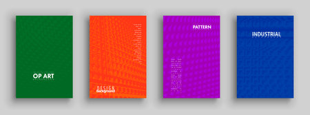 Minimal covers design. Colorful halftone gradients. Future geometric patterns. Vector template brochures, flyers, presentations, leaflet, magazine a4 sizeのイラスト素材