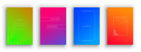 Minimal covers design. Colorful halftone gradients. Future geometric patterns. Vector template brochures, flyers, presentations, leaflet, magazine a4 sizeのイラスト素材