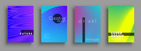 Covers design. Colorful halftone gradients. Background abstract patterns. Vector template brochures, flyers, presentations, leaflet, magazine a4 sizeのイラスト素材