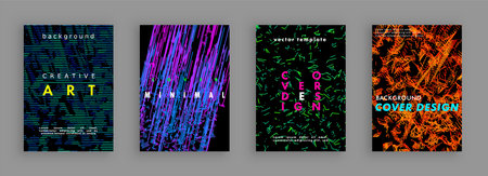 Covers design. Colorful art. Background abstract patterns. Vector template brochures, flyers, presentations leafletのイラスト素材