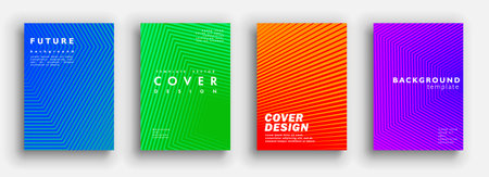 Future minimal covers design. Colorful halftone gradients. Background geometric patterns. Vector template brochures, flyers, presentations, leaflet, magazine a4 sizeのイラスト素材