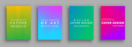 Future minimal covers design. Colorful halftone gradients. Background geometric patterns. Vector template brochures, flyers, presentations, leaflet, magazine a4 sizeのイラスト素材