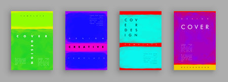 Minimalistic art. Cover design. Abstract painting style. Colorful background geometric patterns. Vector template brochures, flyers, presentations, leaflet, magazine a4 sizeのイラスト素材