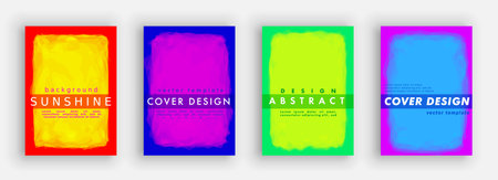 Minimalistic art. Cover design. Abstract painting style. Colorful background geometric patterns. Vector template brochures, flyers, presentations, leaflet, magazine a4 sizeのイラスト素材