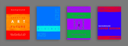 Minimalistic art. Cover design. Abstract painting style. Colorful background geometric patterns. Vector template brochures, flyers, presentations, leaflet, magazine a4 sizeのイラスト素材
