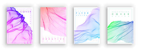 Minimal covers design. Colorful line set. Color halftone gradients. Background abstract patterns.のイラスト素材