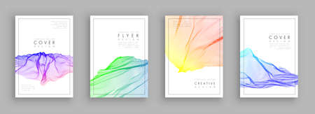 Minimal covers design. Colorful line set. Color halftone gradients. Background abstract patterns.のイラスト素材