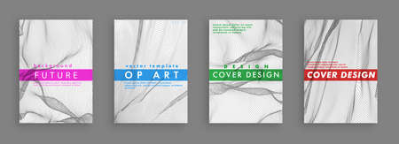 Minimal covers design. Colorful line set. Color halftone gradients. Background abstract patterns.のイラスト素材
