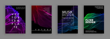 Minimal covers design. Colorful line set. Color halftone gradients. Background abstract patterns.のイラスト素材