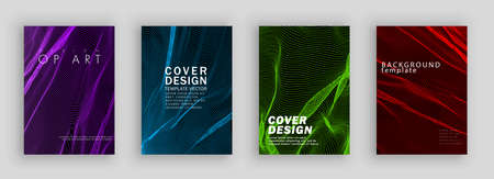Minimal covers design. Colorful line set. Color halftone gradients. Background abstract patterns.のイラスト素材