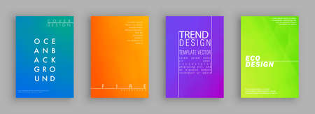 Minimal covers design. Colorful set. Color halftone gradients. Background abstract patterns.のイラスト素材