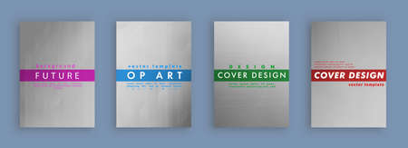 Minimal covers design. Abstract set. Gray halftone gradients. Background abstract patterns.のイラスト素材