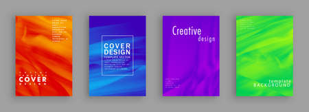 Minimal covers design. Colorful set. Color halftone gradients. Background abstract patterns.のイラスト素材