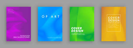 Minimal covers design. Colorful set. Color halftone gradients. Background abstract patterns.のイラスト素材