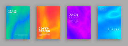Minimal covers design. Colorful set. Color halftone gradients. Background abstract patterns.のイラスト素材