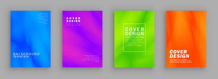 Minimal covers design. Colorful set. Color halftone gradients. Background abstract patterns.のイラスト素材