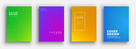 Minimal covers design. Colorful set. Color halftone gradients. Background abstract patterns.のイラスト素材