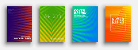 Minimal covers design. Colorful halftone gradients. Future geometric patterns. Vector template brochures, flyers, presentations, leaflet, magazine a4 sizeのイラスト素材