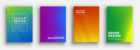 Minimal covers design. Colorful halftone gradients. Future geometric patterns. Vector template brochures, flyers, presentations, leaflet, magazine a4 sizeのイラスト素材