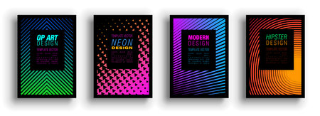 Minimal covers design. Colorful halftone gradients. Future geometric patterns. Vector template brochures, flyers, presentations, leaflet, magazine a4 sizeのイラスト素材