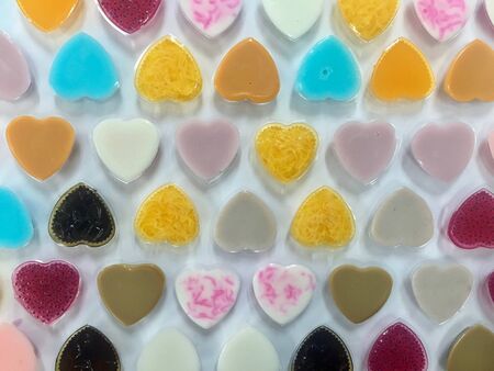 Top view of jelly Thai dessertの写真素材