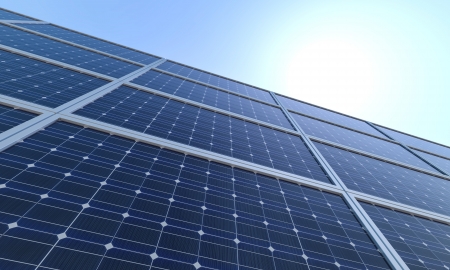 Solar panels low angle short 