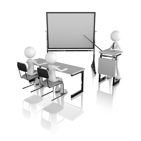 Stickman lecture in classroom の写真素材