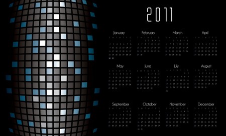Calendar with futuristic background in editable formatのイラスト素材