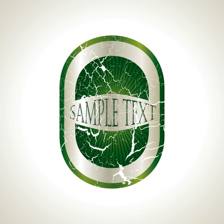Framed green label in editable  formatのイラスト素材