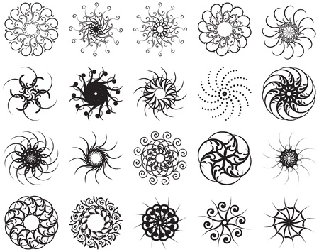 Set of abstract sun concepts in editable vector formatのイラスト素材