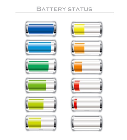 illustration of battery statusのイラスト素材