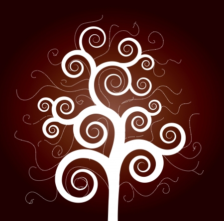Decorative tree concept in editable vector formatのイラスト素材