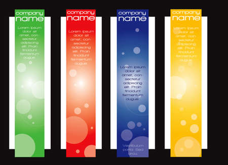 Four coloure vertical sticker in editable formatのイラスト素材