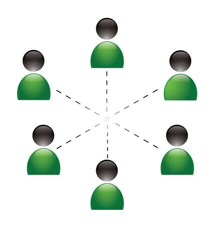 People network concept in editable vector formatのイラスト素材