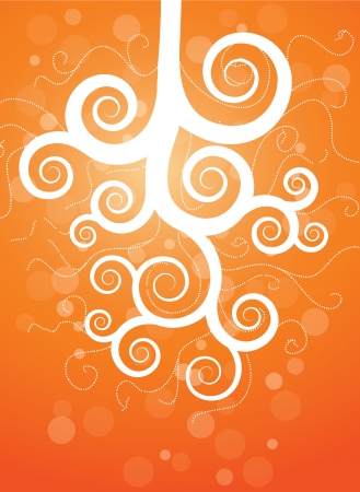 Decorative tree concept in editable vector formatのイラスト素材