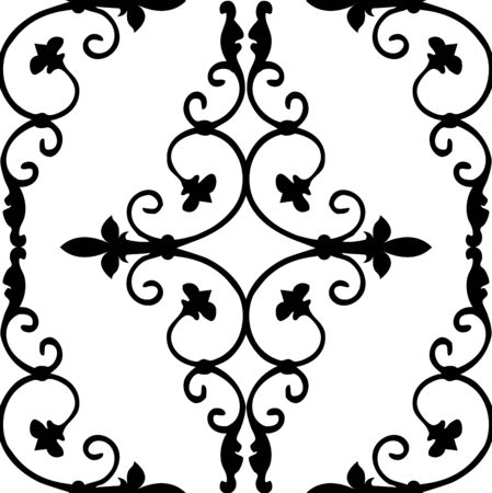 Abstract floral pattern in editable vector formatのイラスト素材