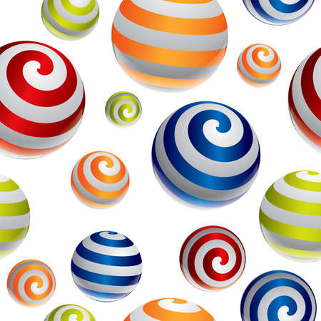 3d balls pattern in editable vector formatのイラスト素材
