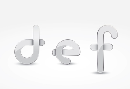 Metalic letter concept in editable vector formatのイラスト素材