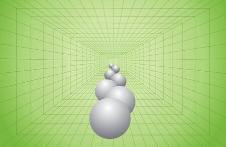 Digital futuristic green background in editable vector formatのイラスト素材
