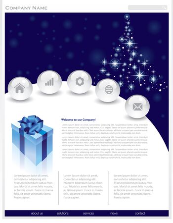 Simple website template in editable formatのイラスト素材