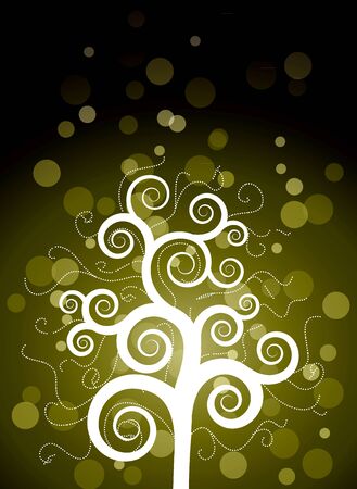 Decorative tree concept in editable formatのイラスト素材